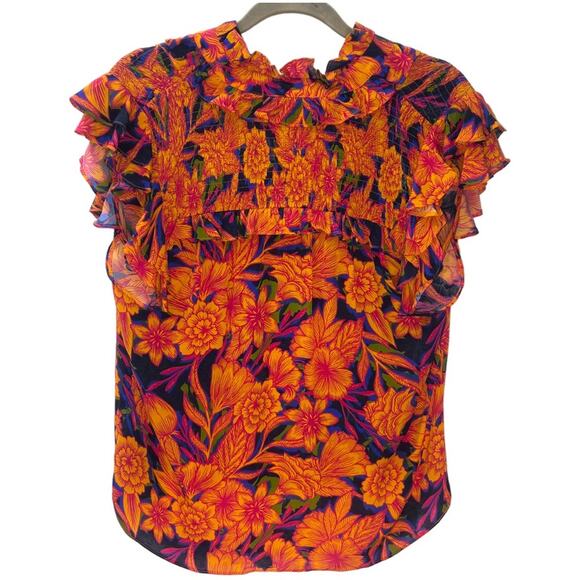 Gilner Ferrar Sienna Blouse in Painted Floral Small NWT - Picture 6 of 10